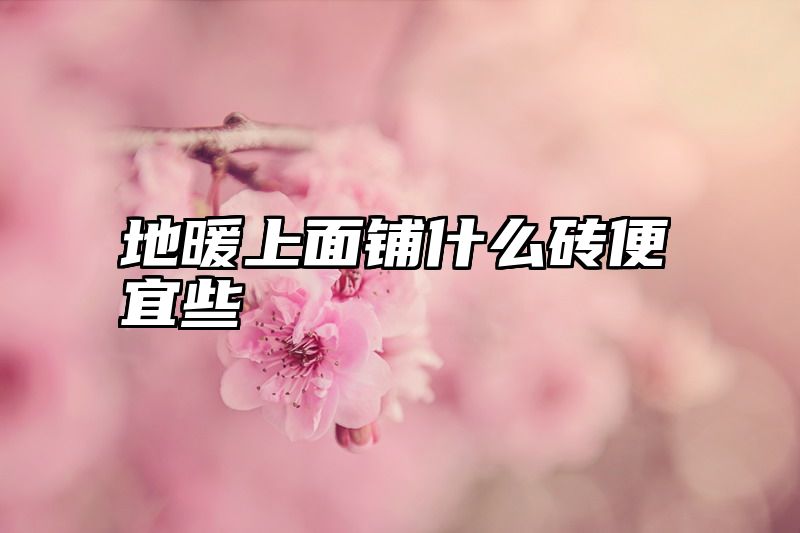 地暖上面铺什么砖便宜些