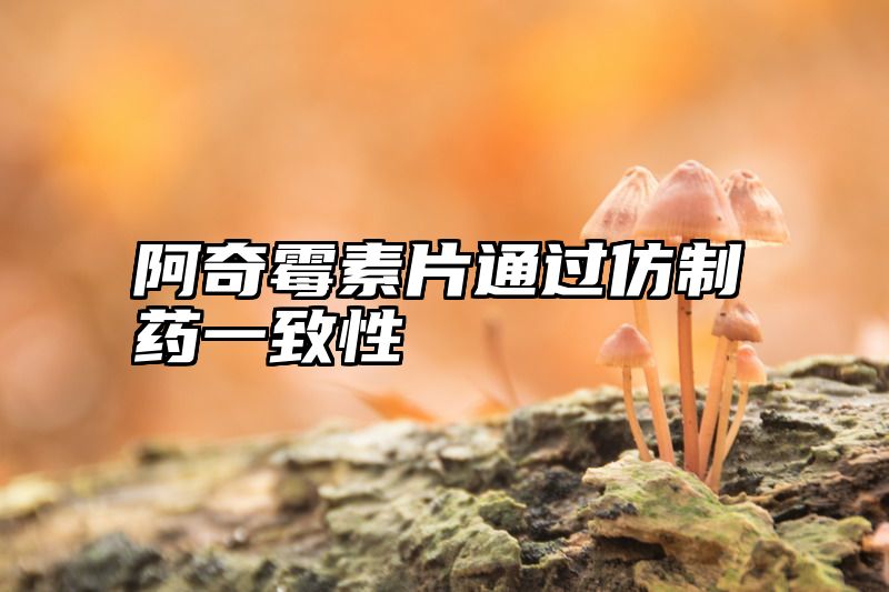 阿奇霉素片通过仿制药一致性