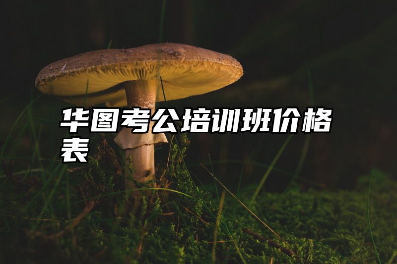 华图考公培训班价格表