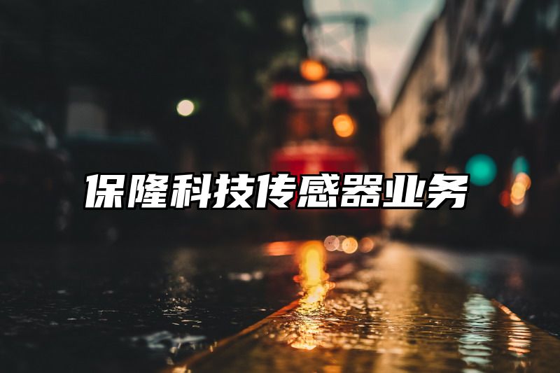 保隆科技传感器业务