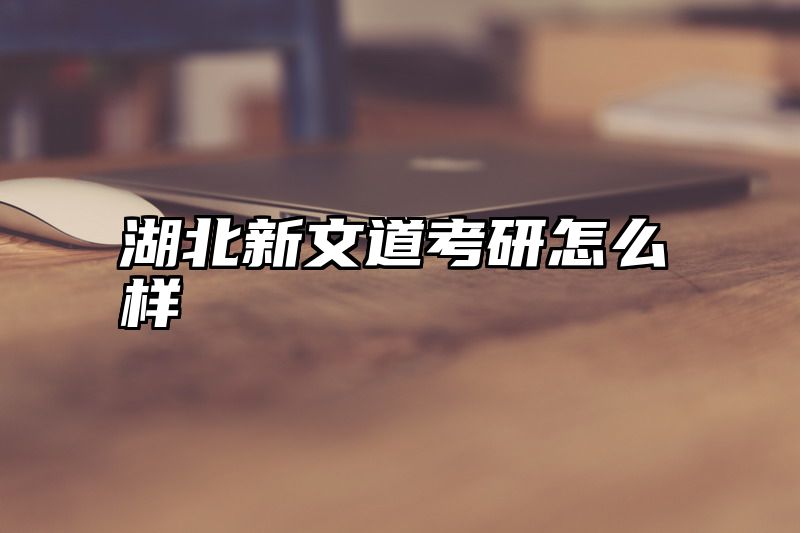 湖北新文道考研怎么样