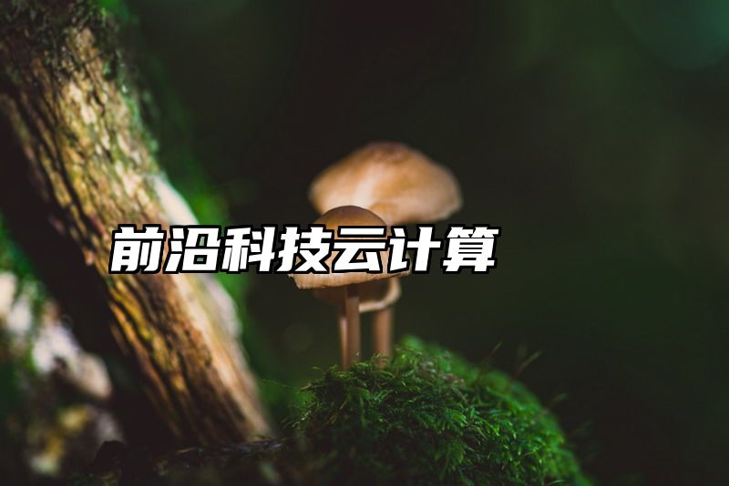 前沿科技云计算