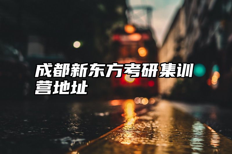 成都新东方考研集训营地址
