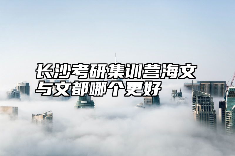 长沙考研集训营海文与文都哪个更好