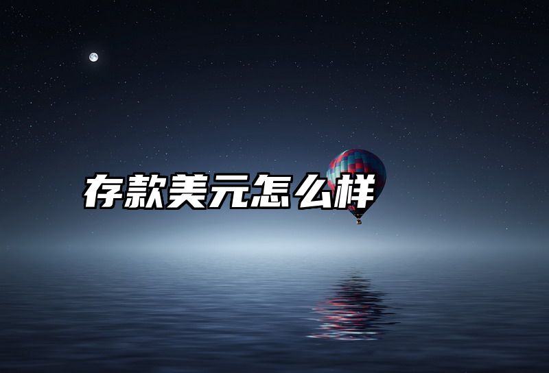 存款美元怎么样