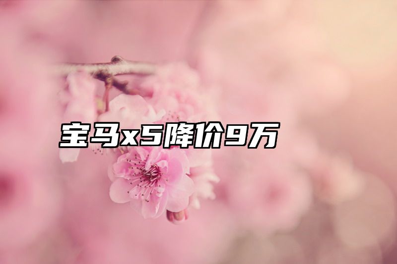 宝马x5降价9万