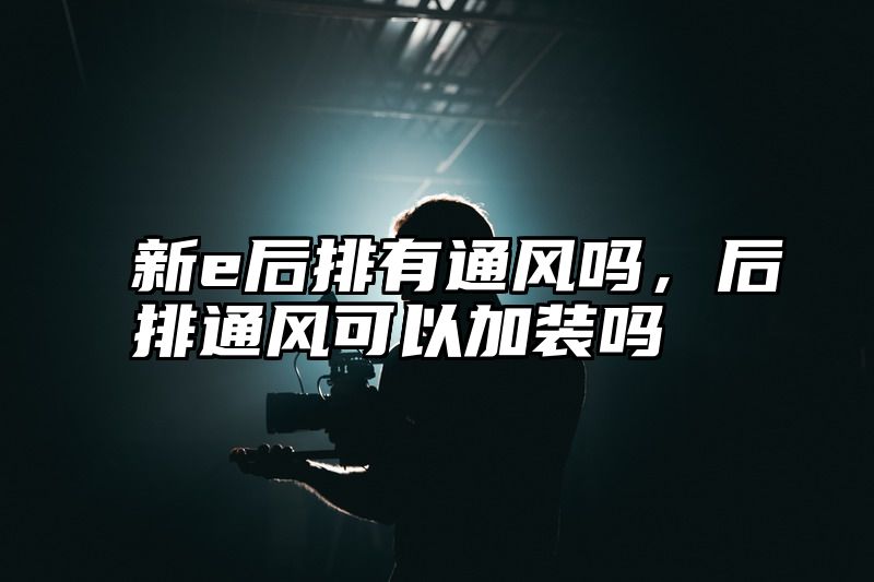 新e后排有通风吗，后排通风可以加装吗