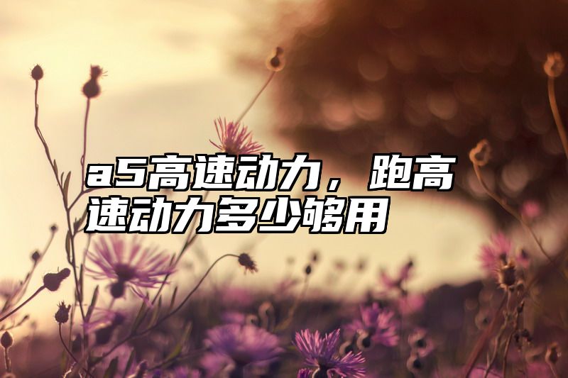 a5高速动力，跑高速动力多少够用