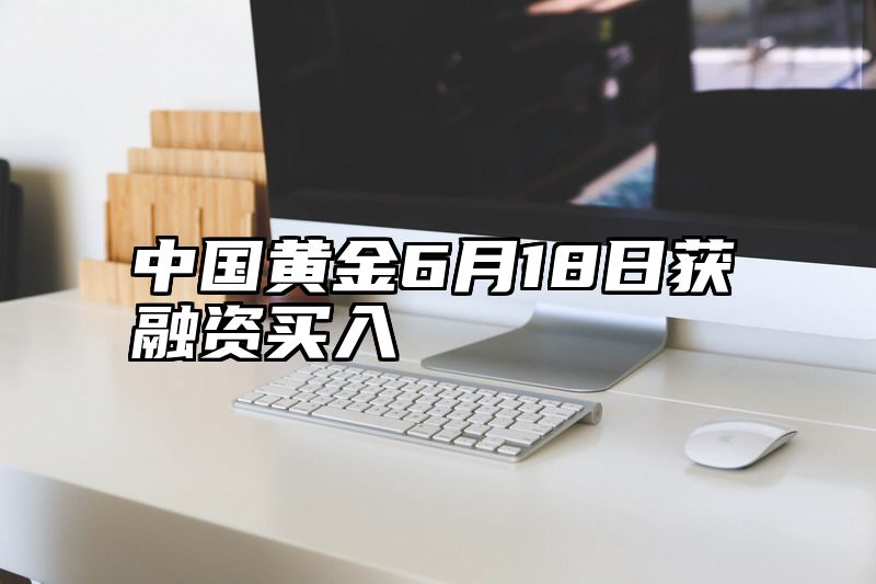 中国黄金6月18日获融资买入