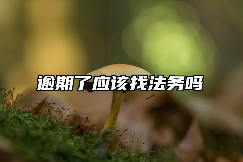 逾期了应该找法务吗