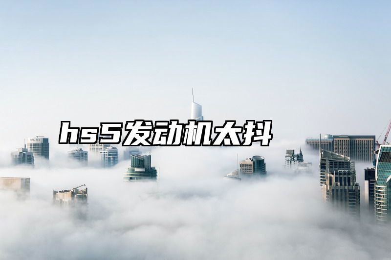 hs5发动机太抖