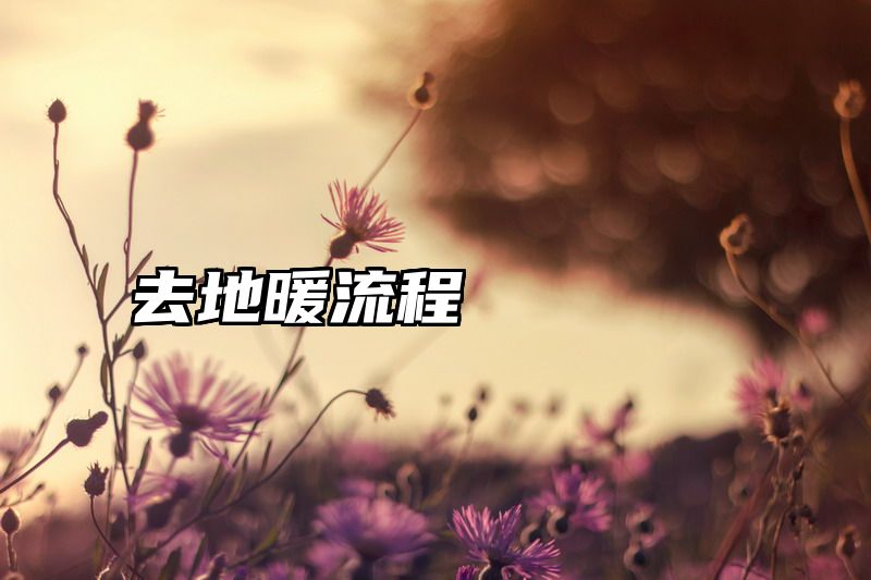 去地暖流程