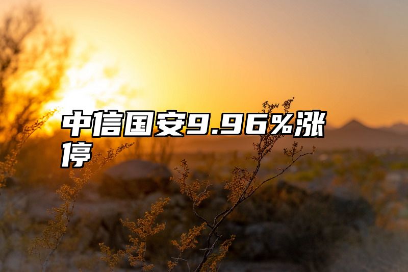 中信国安9.96%涨停