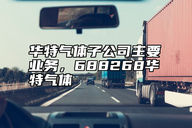 华特气体子公司主要业务，688268华特气体