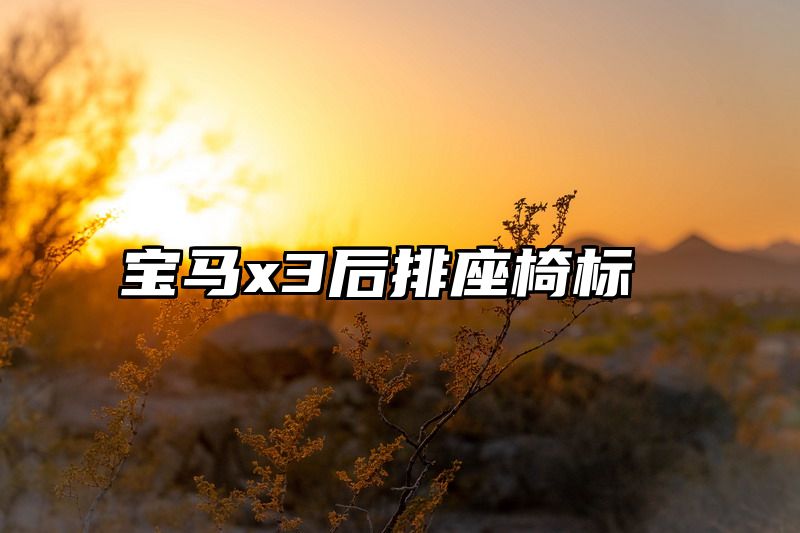 宝马x3后排座椅标