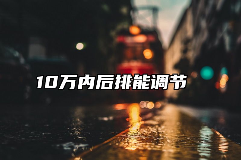 10万内后排能调节
