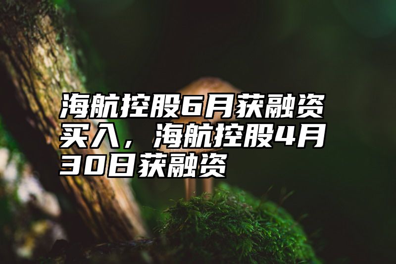 海航控股6月获融资买入，海航控股4月30日获融资