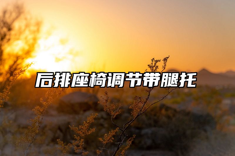 后排座椅调节带腿托