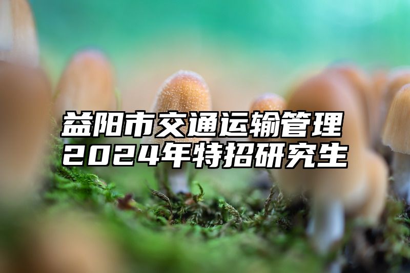 益阳市交通运输管理2024年特招研究生