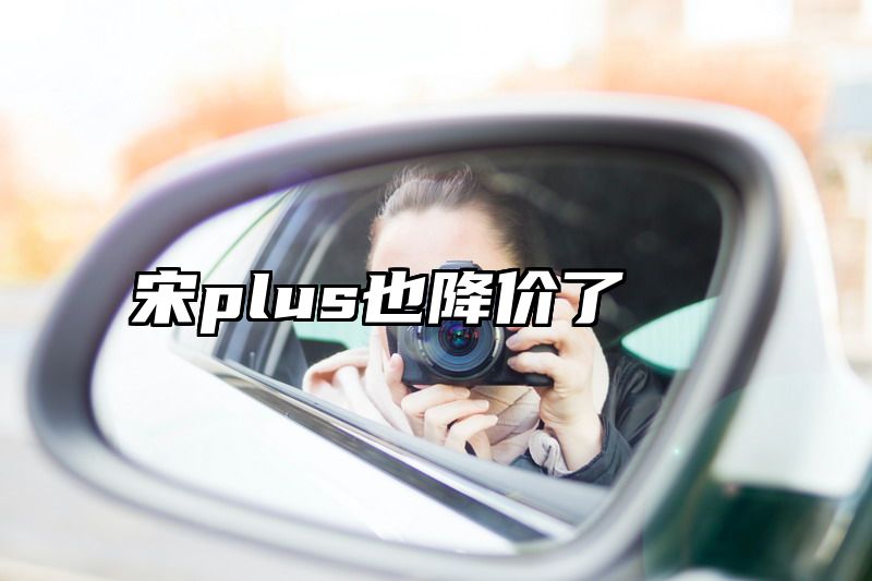 宋plus也降价了