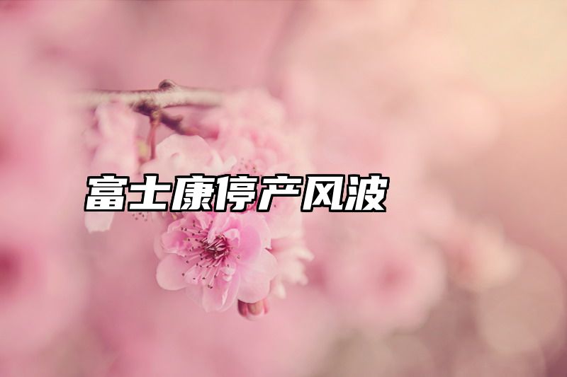 富士康停产风波