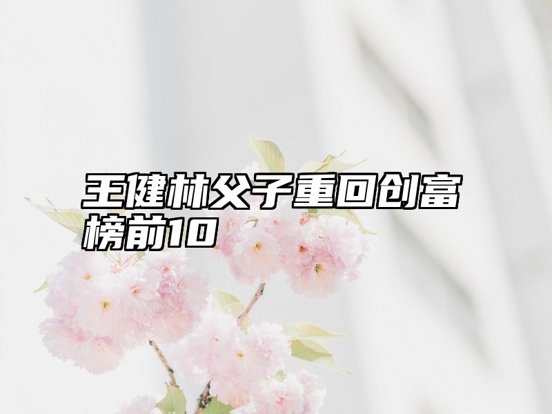 王健林父子重回创富榜前10