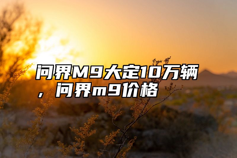 问界M9大定10万辆，问界m9价格