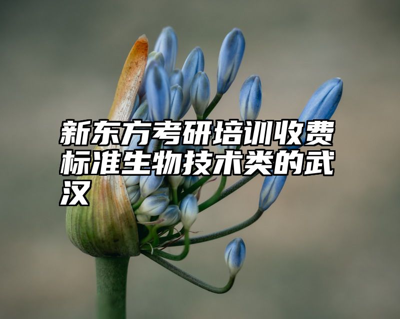 新东方考研培训收费标准生物技术类的武汉