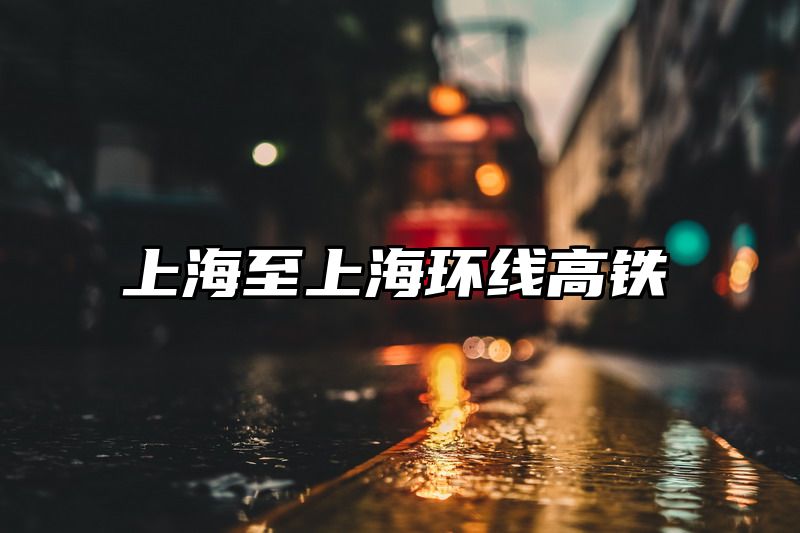 上海至上海环线高铁