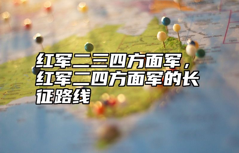 红军二三四方面军，红军二四方面军的长征路线