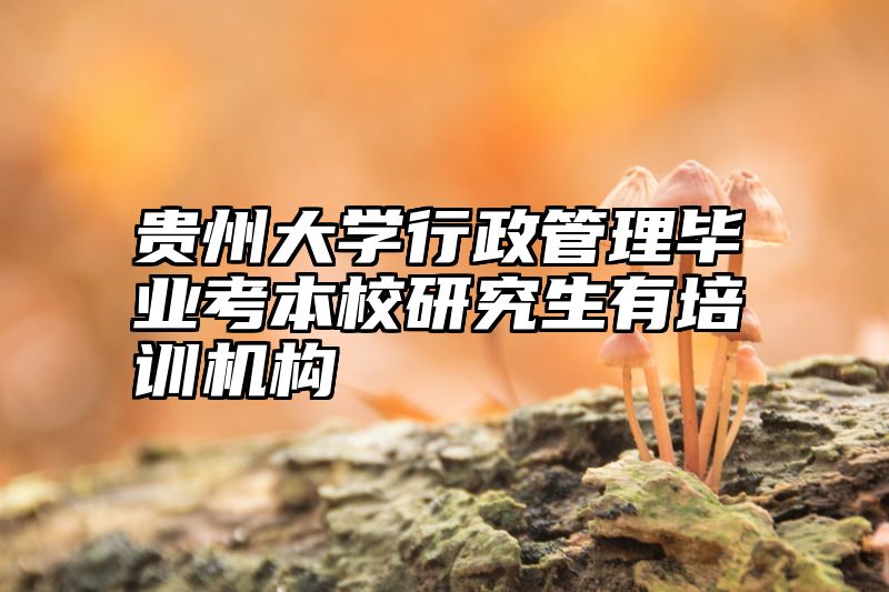 贵州大学行政管理毕业考本校研究生有培训机构