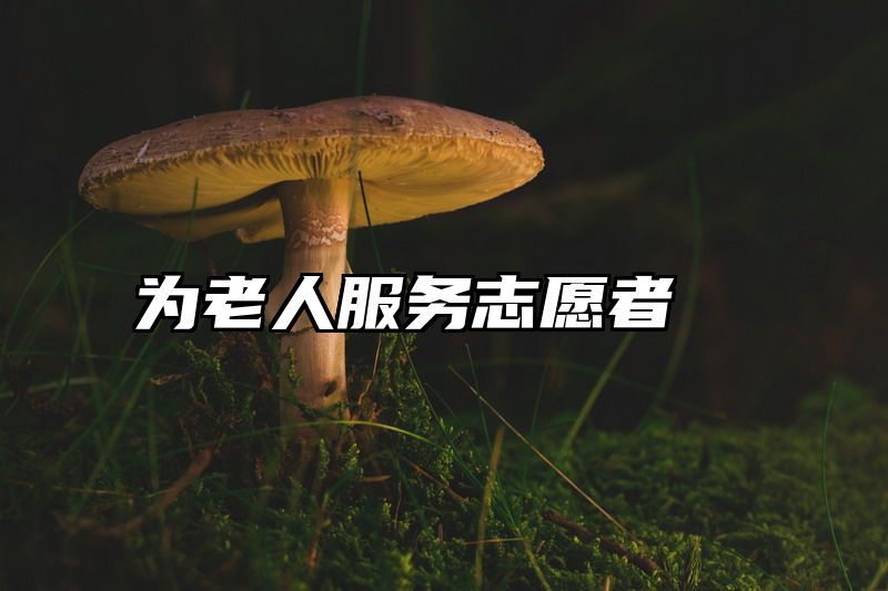 为老人服务志愿者