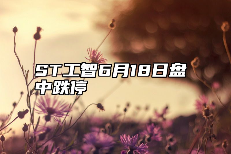 ST工智6月18日盘中跌停