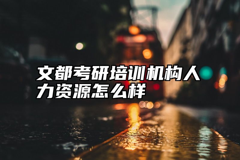 文都考研培训机构人力资源怎么样