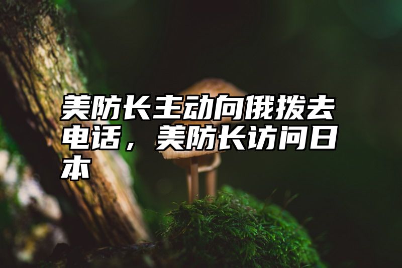 美防长主动向俄拨去电话，美防长访问日本