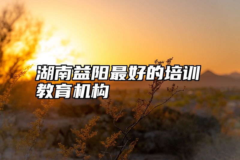 湖南益阳最好的培训教育机构