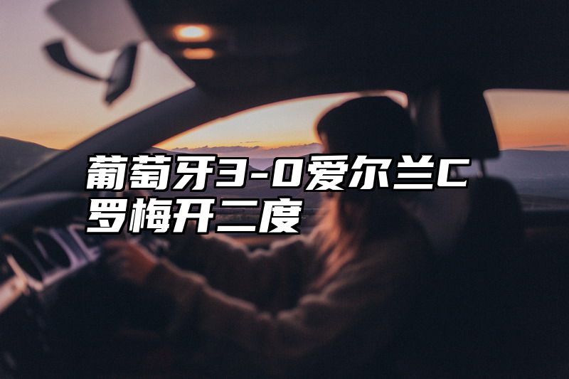 葡萄牙3-0爱尔兰C罗梅开二度