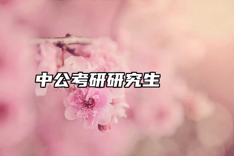 中公考研研究生
