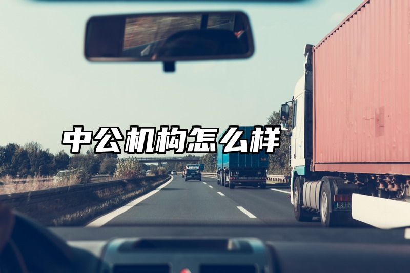 中公机构怎么样