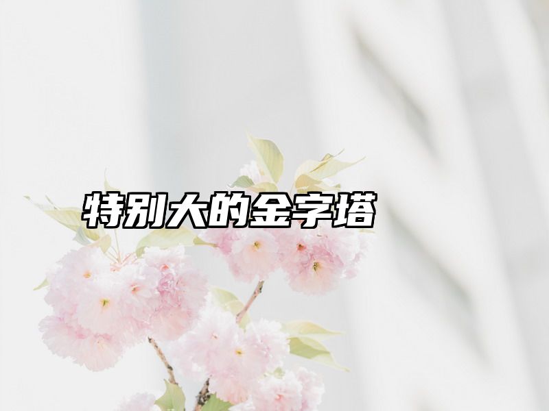 特别大的金字塔