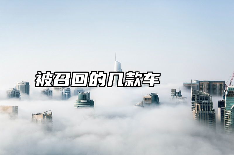被召回的几款车