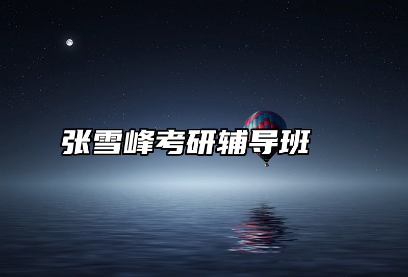 张雪峰考研辅导班