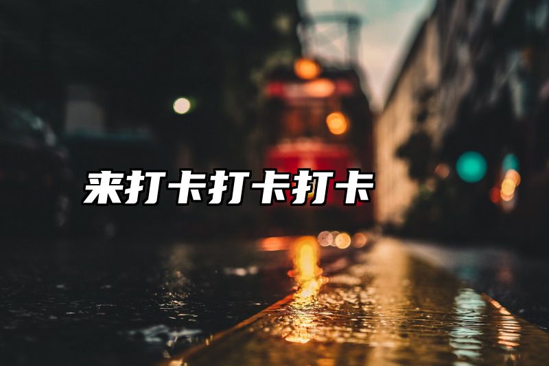 来打卡打卡打卡