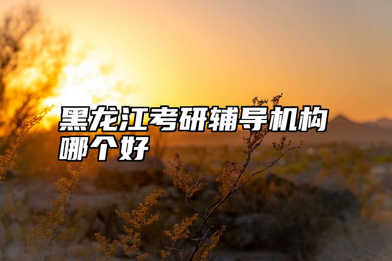 黑龙江考研辅导机构哪个好
