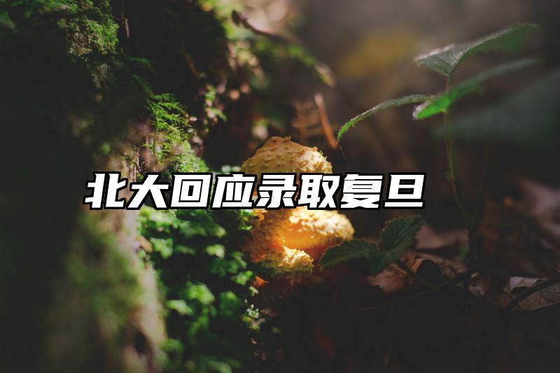 北大回应录取复旦