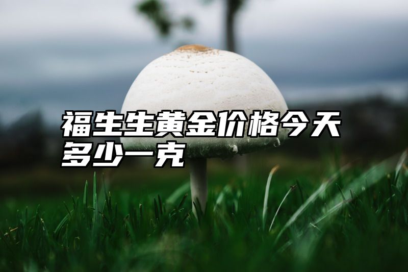福生生黄金价格今天多少一克