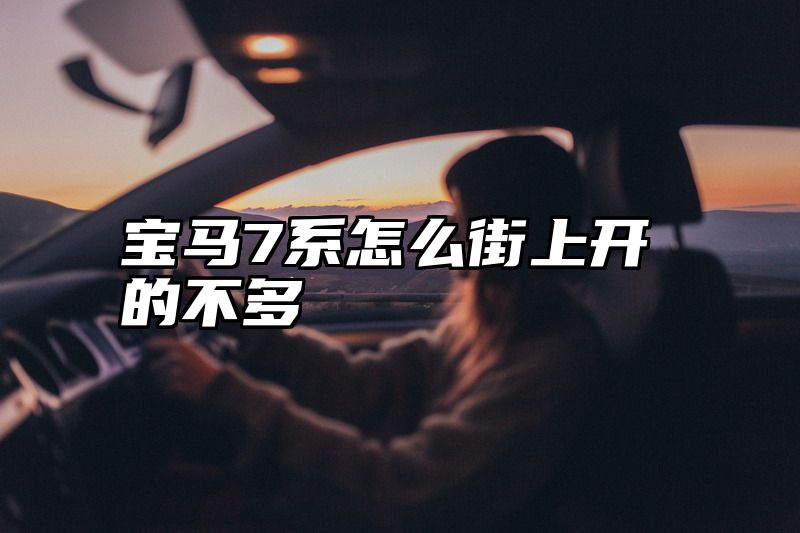 宝马7系怎么街上开的不多