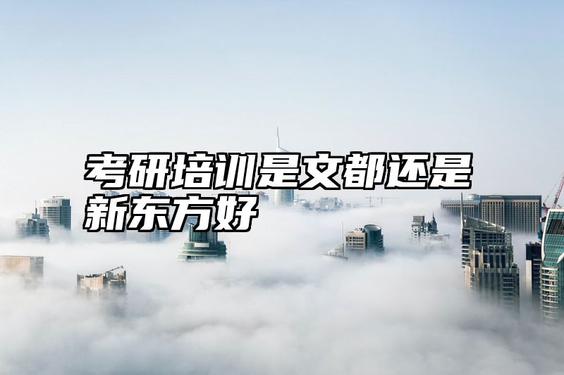 考研培训是文都还是新东方好