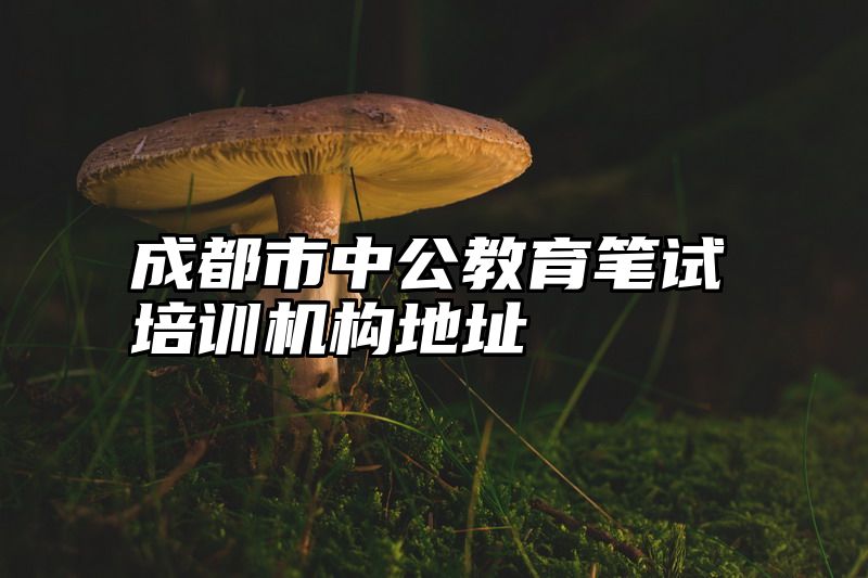 成都市中公教育笔试培训机构地址