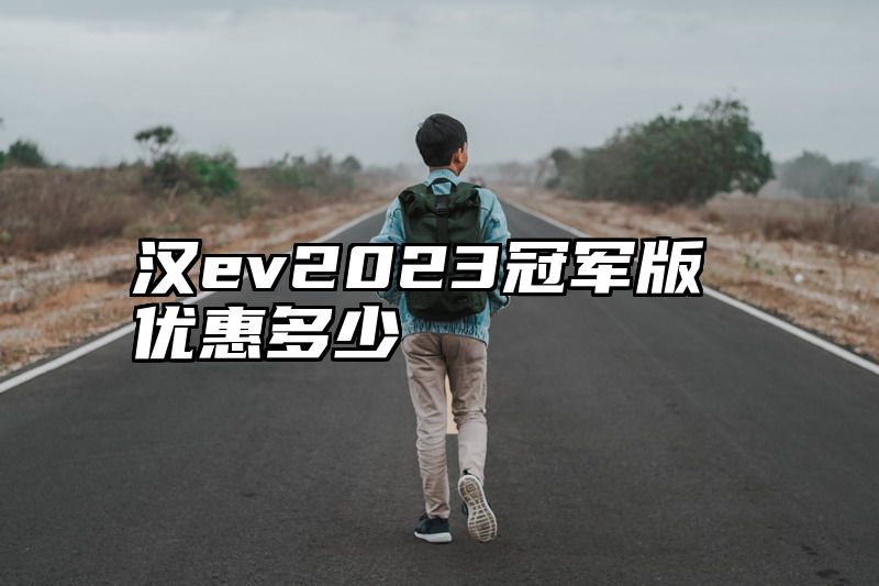 汉ev2023冠军版优惠多少